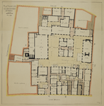 216833 Plattegrond van de Rijksmunt, gelegen tussen de Oudegracht en de Neude te Utrecht, met weergave en vermelding ...